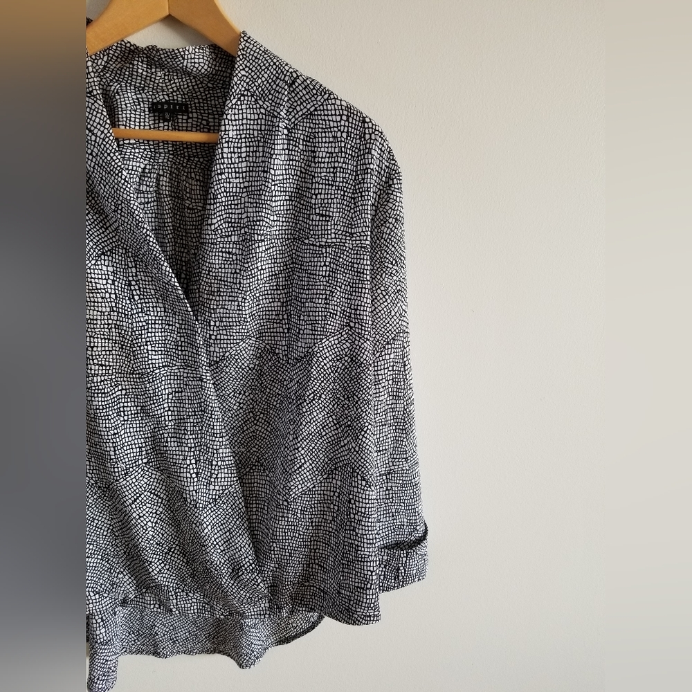 Patterned Oversized Blouse